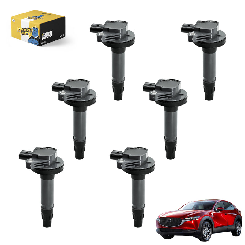 Load image into Gallery viewer, Set of 6 Ignition Coil UF553 DG520 For Mazda Midsize Sedan Mazda6 2009–2013 Full-Size Crossover SUV CX-9 2007–2015 with 3.7L 3.5L - Electrical Parts &gt; Other Electrical Parts &gt; Solenoid Valve Coil from MyMROmarts
