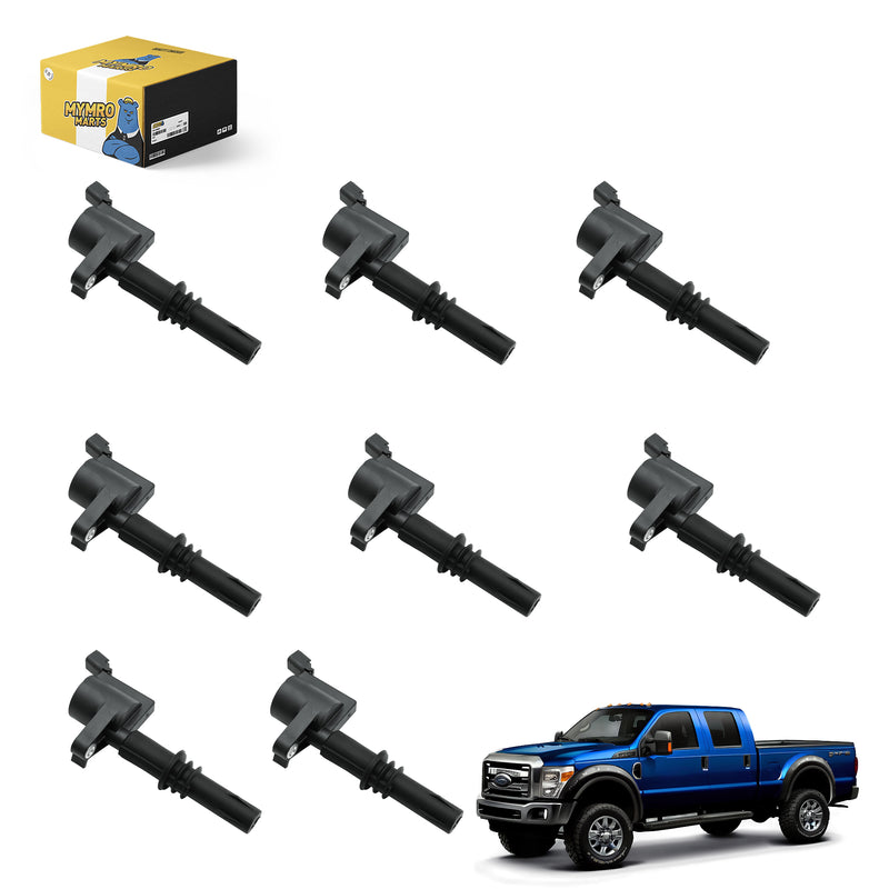 Load image into Gallery viewer, Set of 8 Straight Boot Ignition Coil Pack DG511 C1541 FD508 Compatible with Ford Explorer Expedition F150 F250 F350 F450 F550 - Electrical Parts &gt; Other Electrical Parts &gt; Solenoid Valve Coil from MyMROmarts
