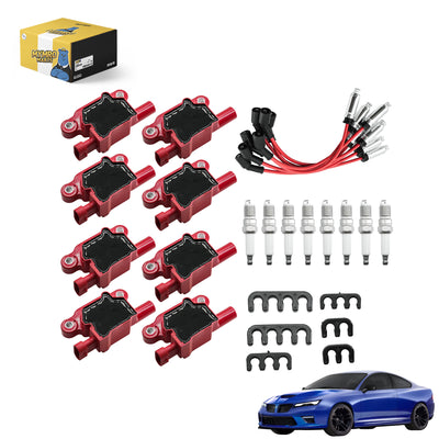 Set of 8 Square UF413 Ignition Coils Pack & Platinum Spark Plugs & Wires Set, Replacement for UF413 D510C 5C1554,Compatible with Pontiac Sedan G8 Grand Prix with Engine V8 6.0L/5.3L - Electrical Parts > Other Electrical Parts > Solenoid Valve Coil from MyMROmarts