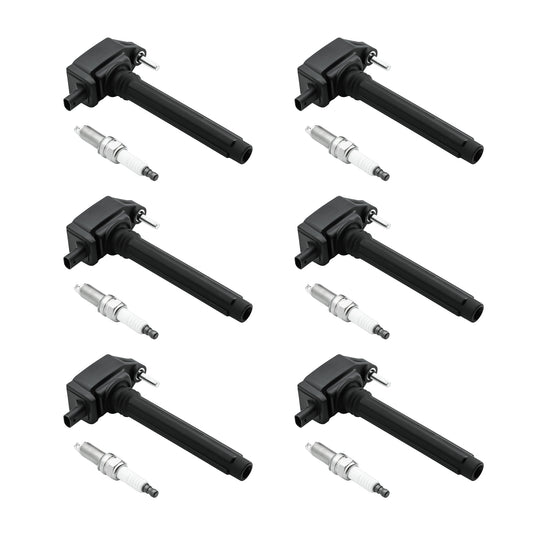 6PCS Ignition Coil UF648 C1791 & Double Iridium Spark Plug 97390 For Chrysler 200 300 TOWN & COUNTRY/Dodge Avenger Challenger Charger Durango Grand Caravan Journey/Jeep Wrangler/Ram 1500 2500 3500 - Electrical Parts > Other Electrical Parts > Solenoid Valve Coil from MyMROmarts