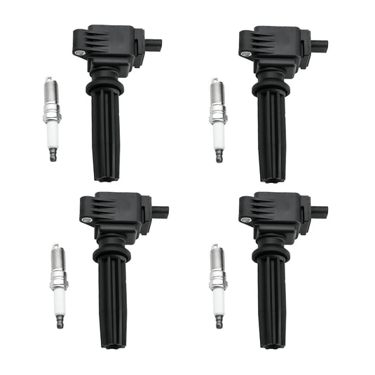 4PCS Ignition Coil UF670 DG546 5C1873 & 4PCS Double Iridium Spark Plug LTR6BHX for Ford Focus Edge Escape Explorer Fusion Mustang Taurus EcoSport/Jaguar F-Pace XE XF/Lincoln MKC MKT MKZ/Land Rover LR2 - Electrical Parts > Other Electrical Parts > Solenoid Valve Coil from MyMROmarts