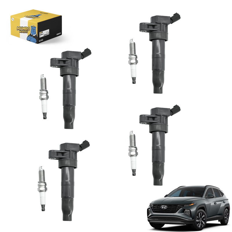 Indlæs billede i Gallery Viewer, Ignition Coil UF611 27300-3F100 C1667 &amp; XP6203 Double Iridium Spark Plug for HYUNDAI Sonata Santa Fe Tucson Genesis Coupe - Electrical Parts &gt; Other Electrical Parts &gt; Solenoid Valve Coil from MyMROmarts
