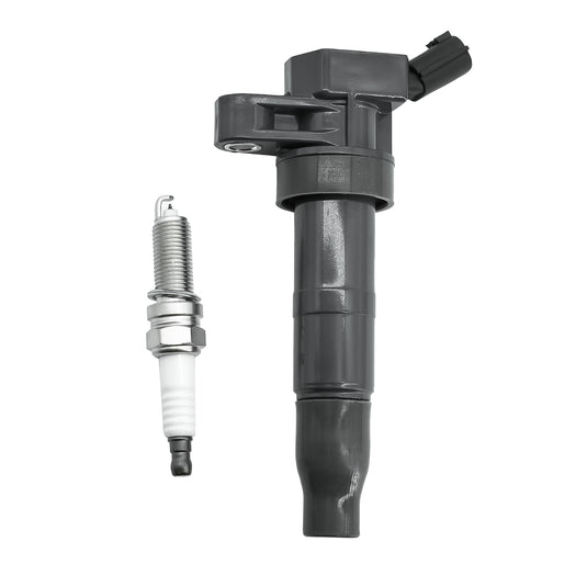 Ignition Coil UF611 27300-3F100 C1667 & XP6203 Double Iridium Spark Plug for HYUNDAI Sonata Santa Fe Tucson Genesis Coupe - Electrical Parts > Other Electrical Parts > Solenoid Valve Coil from MyMROmarts