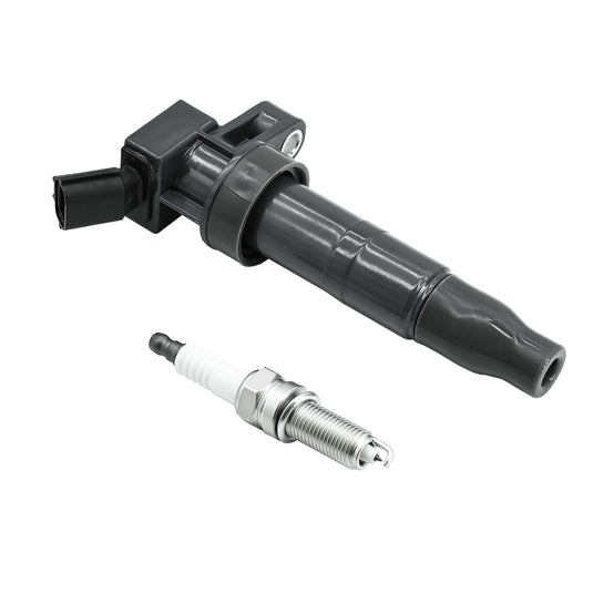 Ignition Coil UF611 27300-3F100 C1667 & XP6203 Double Iridium Spark Plug for HYUNDAI Sonata Santa Fe Tucson Genesis Coupe - Electrical Parts > Other Electrical Parts > Solenoid Valve Coil from MyMROmarts