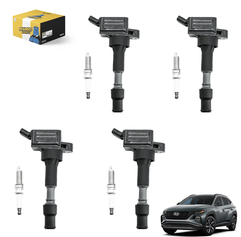 Cargue la imagen en el visor de la galería, 4 ignition coils UF816 with 4 iridium Spark Plugs for Hyundai Veloster Elantra Sonata Hybrid Kona with 2.0L L4 - Electrical Parts &gt; Other Electrical Parts &gt; Solenoid Valve Coil from MyMROmarts
