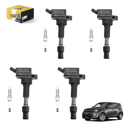 4 ignition coils UF816 with 4 iridium Spark Plugs for Kia Soul Forte Optima Hybrid Seltos with 2.0L L4 - Electrical Parts > Other Electrical Parts > Solenoid Valve Coil from MyMROmarts