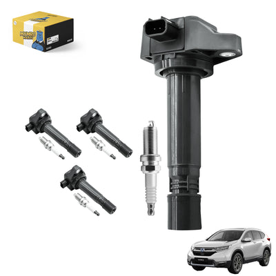 Set of 4 Ignition Coil Pack UF582 GN10324 5C1637 & Iridium Spark Plugs Compatible with 2006-2011 Honda Civic 1.8L from MyMROmarts