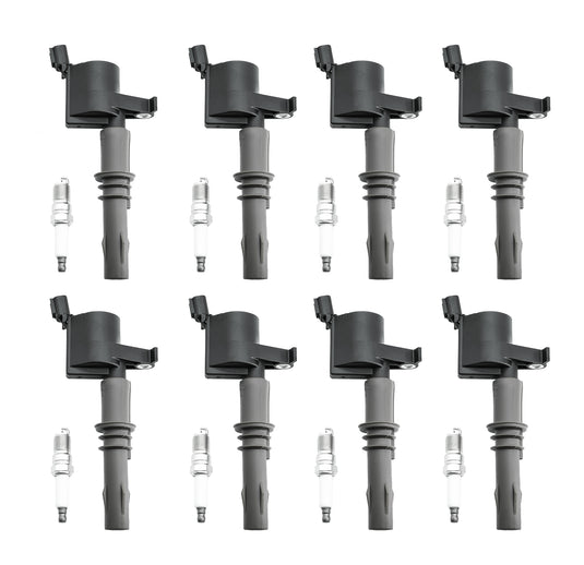 Set of 8 Ignition Coil Pack DG521 3Z12029A Platinum Spark Plug SP509 For Ford Mustang Expedition Explorer F150 Super Duty F250 F350 F450 F550 F650 F750 F53 F59 4.6L 5.4L 6.8L 8L - Electrical Parts > Other Electrical Parts > Solenoid Valve Coil from MyMROmarts