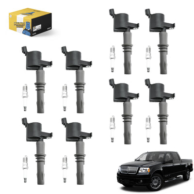 Set of 8 Ignition Coil Pack DG521 3Z12029A Platinum Spark Plug SP509 For Lincoln Mark LT Navigator Navigator L with 5.4L V8 - Electrical Parts > Other Electrical Parts > Solenoid Valve Coil from MyMROmarts