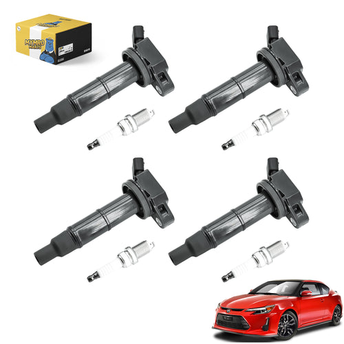 4PCS Ignition Coil Packs UF333 & 4PCS Double Iridium Spark Plug 7092 Compatible with Scion 2005–2010 Coupe tC 2010–2015 Wagon xB with L4 2.4L - Electrical Parts > Other Electrical Parts > Solenoid Valve Coil from MyMROmarts