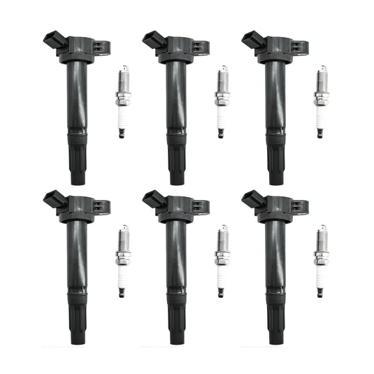 6PCS Ignition Coil Pack UF487 90919-02251 90919-A2002 & Double Iridium Spark Plug Fit for Scion 2011–2015 Coupe tC with Engine 2.5L - Electrical Parts > Other Electrical Parts > Solenoid Valve Coil from MyMROmarts