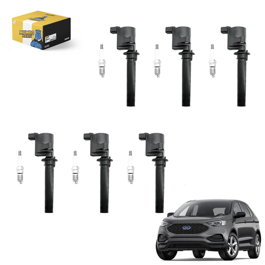 Set of 6 Ignition Coil Pack DG513/DG500 FD502 UF406 and Spark Plugs SP493 Compatible with Ford Escape Freestyle Five Hundred Taurus with V6 3.0L Engine - Electrical Parts > Other Electrical Parts > Solenoid Valve Coil from MyMROmarts