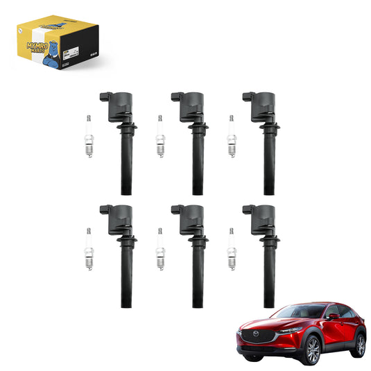 Set of 6 Ignition Coil Pack DG513/DG500 FD502 UF406 and Spark Plugs SP493 Compatible with Mazda 2001–2011 SUV Tribute with Engine V6 3.0L - Electrical Parts > Other Electrical Parts > Solenoid Valve Coil from MyMROmarts