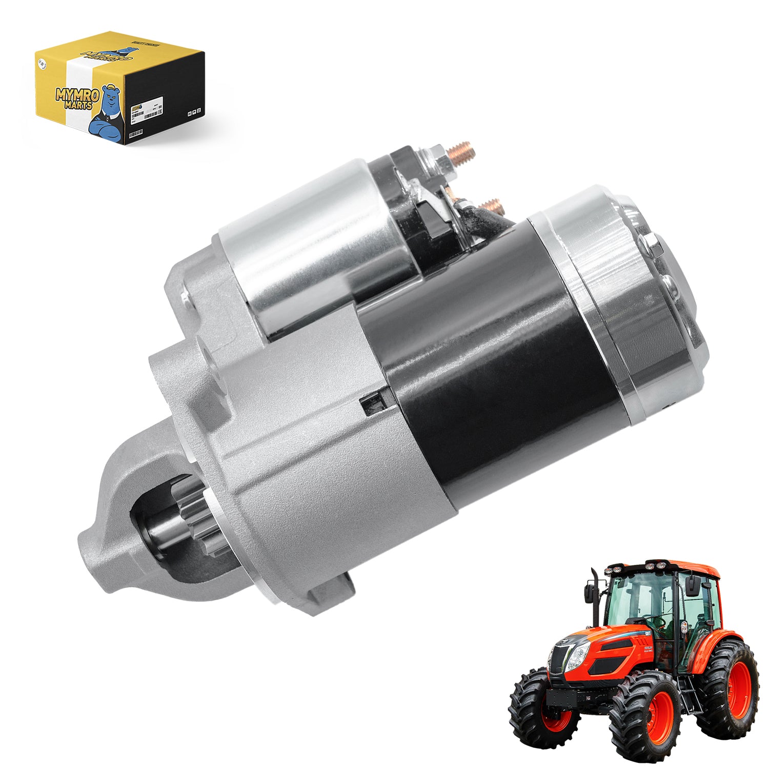 12V 1.7KW Starter Motor E5760-63011 E5760-63010 for Kioti Engine 3C100 Tractor CK20 UTV MEC2200GW MEC2200SW