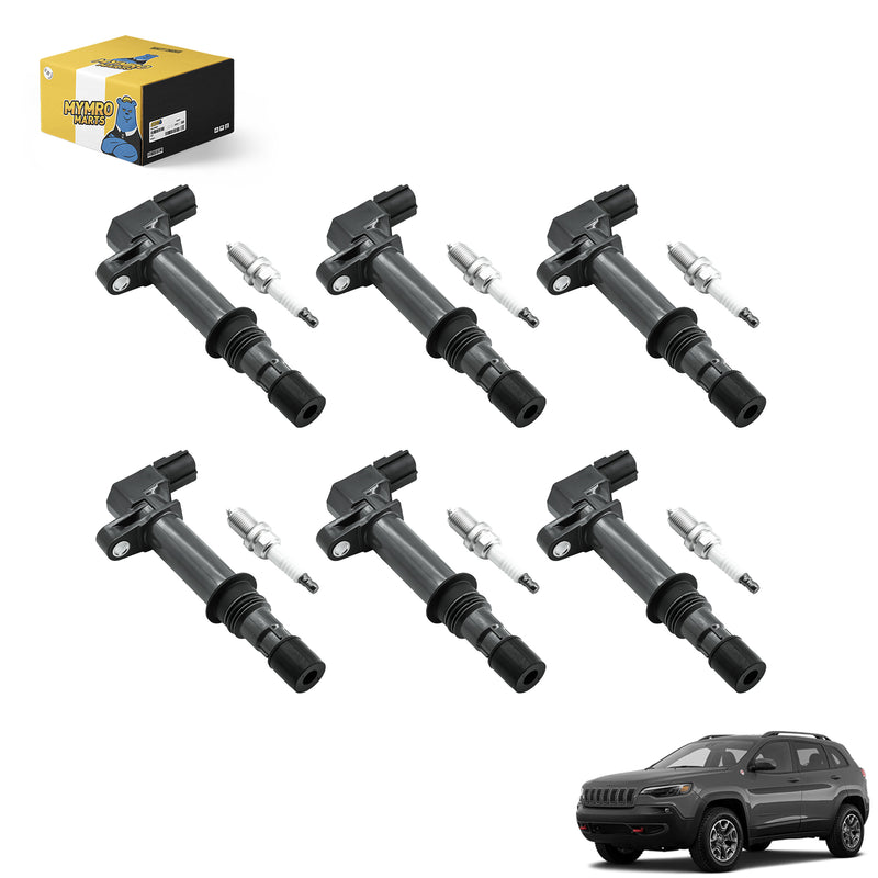 Load image into Gallery viewer, Set of 6 Ignition Coil Pack UF270 and Iridium Spark Plug Compatible with Jeep Commander Grand Cherokee Liberty with Engine V6 3.7L V8 4.7L - Electrical Parts &gt; Other Electrical Parts &gt; Solenoid Valve Coil from MyMROmarts
