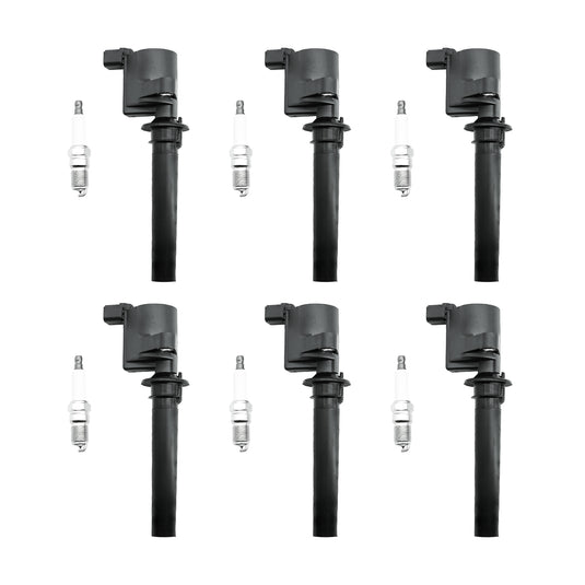 Set of 6 Ignition Coil Pack DG513/DG500 FD502 UF406 and Spark Plugs SP493 Compatible with Taurus Escape Mazda Tribute Escape Taurus Sable Mariner Montego V6 3.0L - Electrical Parts > Other Electrical Parts > Solenoid Valve Coil from MyMROmarts
