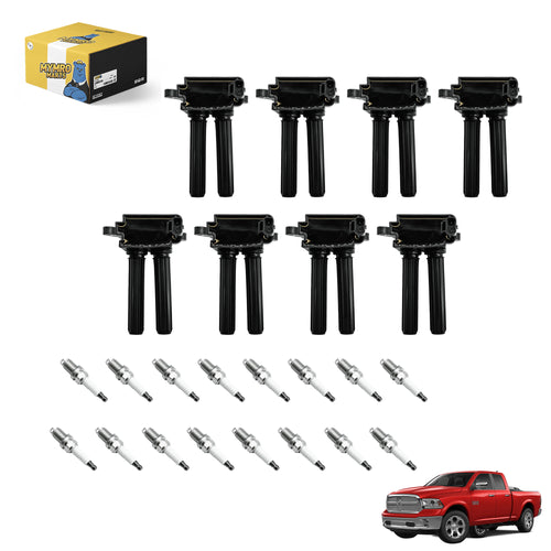 8PCS UF504 Ignition Coil Pack 16PCS Iridium Spark Plug for 92145 Compatible with Ram Truck 1500 2500 2500 3500 3500 - Electrical Parts > Other Electrical Parts > Solenoid Valve Coil from MyMROmarts
