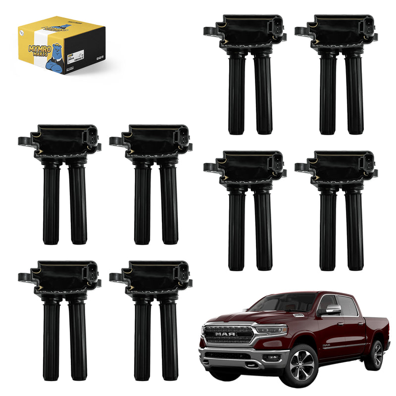 Load image into Gallery viewer, Ignition Coils Pack Set of 8 UF504 For Dodge Challenger Charger Magnum Ram1500 Ram2500 Ram3500 Durango with V8 5.7L/6.1L/6.2L/6.4L - Electrical Parts &gt; Other Electrical Parts &gt; Solenoid Valve Coil from MyMROmarts
