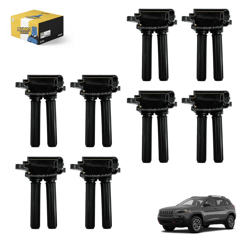 Load image into Gallery viewer, Ignition Coils Pack Set of 8 UF504 For Jeep SUV 2006-2010 Commander 2006-2020 Grand Cherokee with Engine V8 5.7L/6.1L/6.2L/6.4L - Electrical Parts &gt; Other Electrical Parts &gt; Solenoid Valve Coil from MyMROmarts
