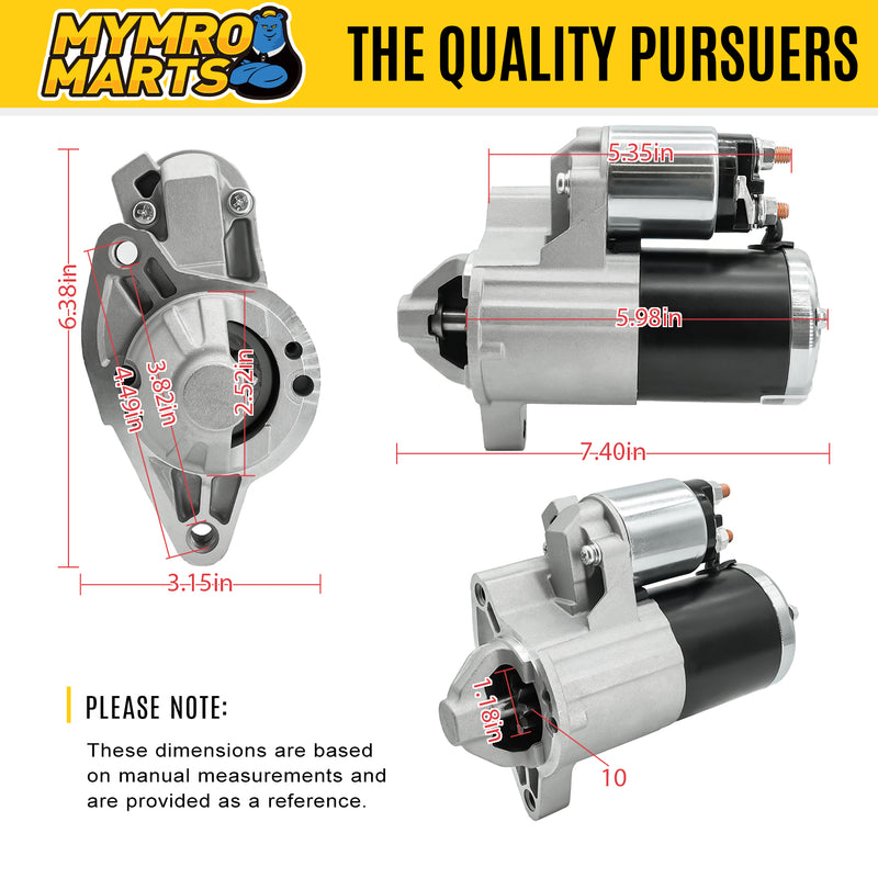 Load image into Gallery viewer, New Starter Replacement For Dodge Ram 1500 2500 3500 4000 5.7L 09-18, Dodge Durango 5.7L 11-18, Jeep Commander 5.7L 06-10, Grand Cherokee 5.7L 05-18 56044736A, M000T20972, M000T23271 - Electrical Parts &gt; Starter Motor from MyMROmarts
