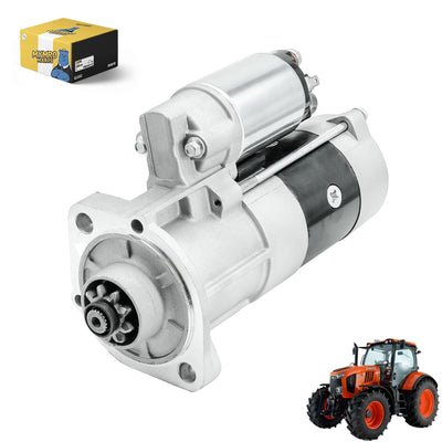 12V 9T Starter Motor 1K012-63010 1K012-63013 for Kubota Engine V3300 V3600 V3800 WG3800 Tractor M126XDTC M8540HDNB from MyMROmarts
