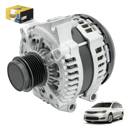 220A 12V Alternator 421000-7191 56029733AB 6-Groove Pulley Compatible with 2017-2020 Chrysler Minivan Pacifica,2020 Voyager with Engine V6 3.6L - Electrical Parts > Alternator from MyMROmarts