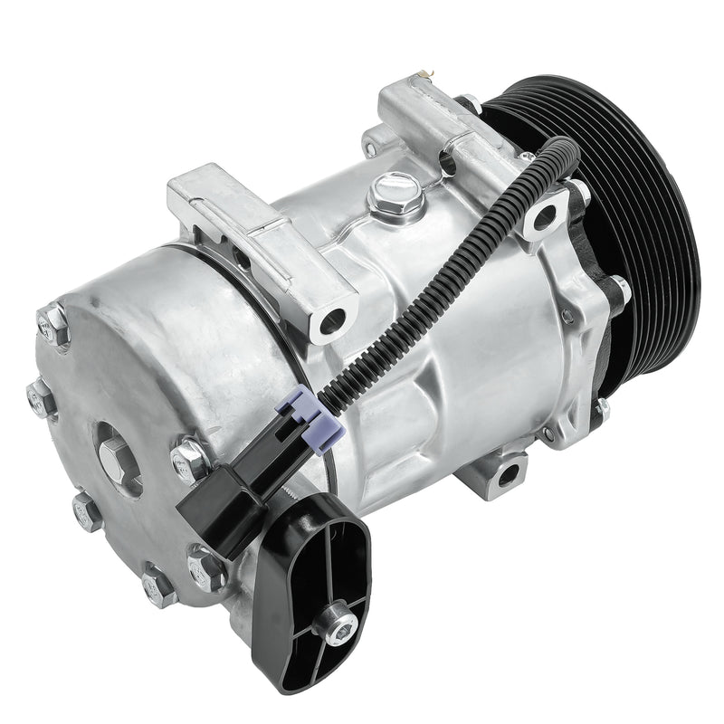 Cargue la imagen en el visor de la galería, A/C Compressor with Clutch 60-02144NA CO-4759C for Kenworth &amp; Peterbilt Models C500 K100E K270 K300 K370 T170 T300 T270 T370 T400 T800 T2000 T600A W900 Replace 4042 4432 4759 - Body Parts &gt; Cab Interior Parts &gt; Air Conditioning Compressor from MyMROmarts
