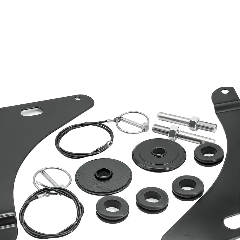 Cargue la imagen en el visor de la galería, Hood Pin Kit Black 82214260AC P5155755 for Dodge Challenger from MyMROmarts
