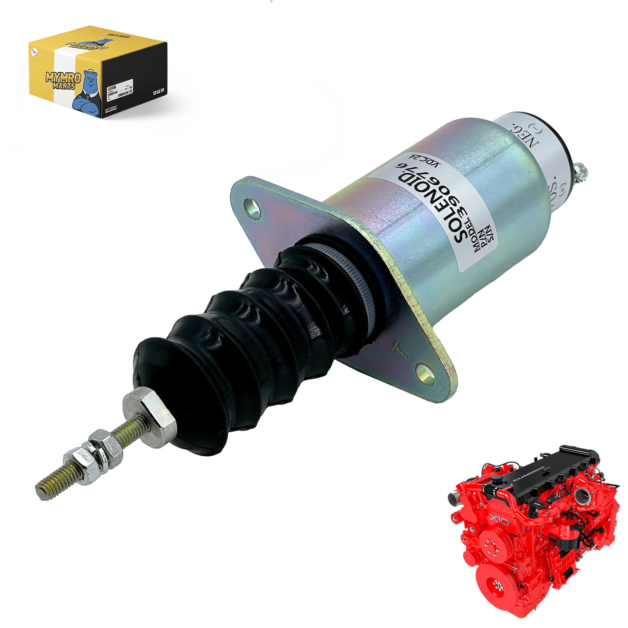 24V Fuel Shut off Solenoid Switch SA-3151-24 3906776 for Cummins Engine 6CTA 8.3L 4BT 3.3L 3.9L