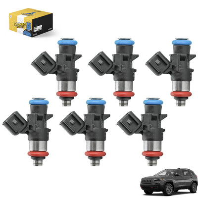 6PCS Fuel Injector 0280158313 04627794A Compatible with Jeep 3.2 Cherokee 2014 2015 2016 2017 from MyMROmarts