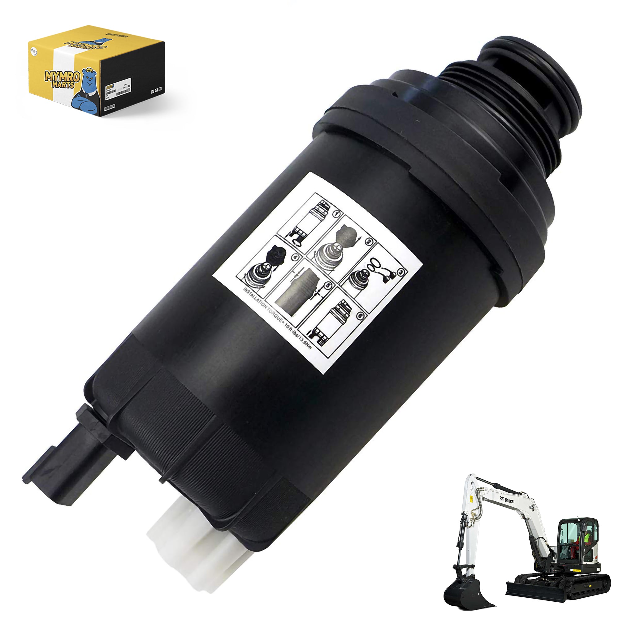 Fuel Filter Water Separator 7400454 7023589 For Bobcat Loaders S450 S510 S530 S550 S590 S650 S740 S770 S850 T450 T595 T650 T740 T770 T870 A770 Excavator E32 E35 E42 E45 E55 Kubota V2607