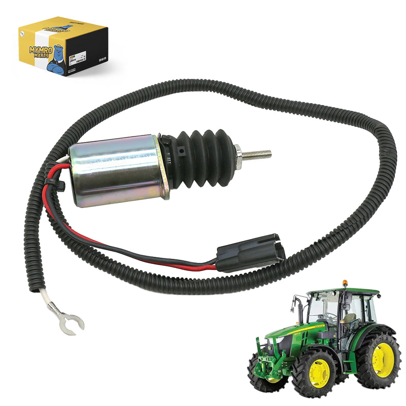 Load image into Gallery viewer, Fuel Shut Off Solenoid AM124377 for John Deere 375 675 675B 3375 4475 4475 6675 7775 655 755 756 855 856 955 F935 from MyMROmarts
