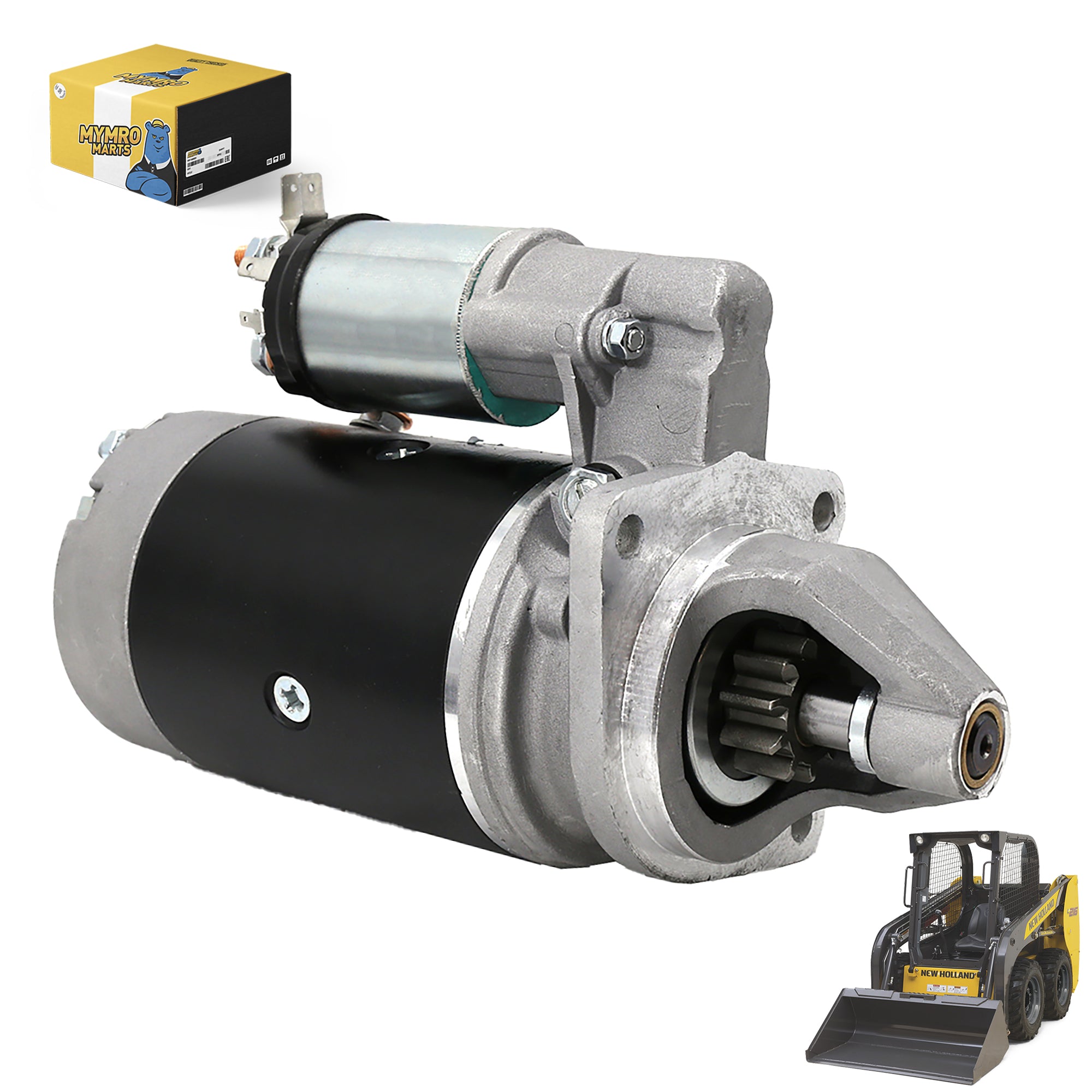 NEW STARTER MOTOR 0-001-369-020 1369020 86513093 COMPATIBLE WITH NEW HOLLAND SKID STEER LOADER 332T L865 L783 LS180 LX865 LX885 1988-2000