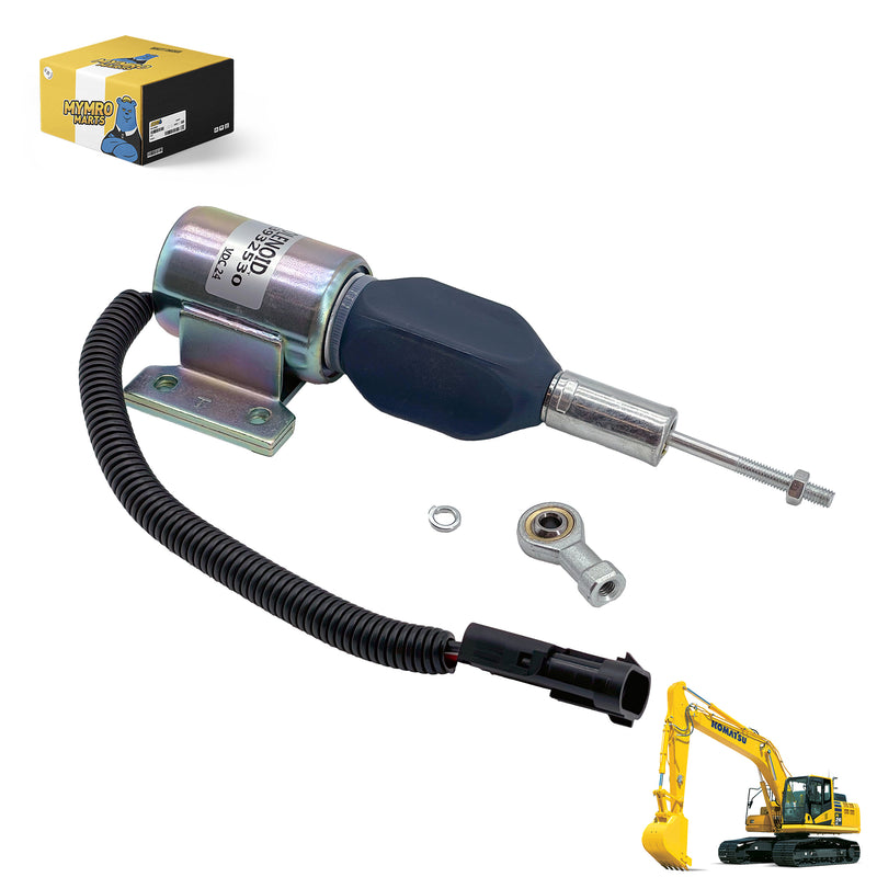 Load image into Gallery viewer, 24V Engine Shutoff Solenoid 3932530 SA-4756-24 for Komatsu Excavator PC200-6 - Electrical Parts &gt; Solenoid Valve &gt; Shut Off Solenoid from MyMROmarts
