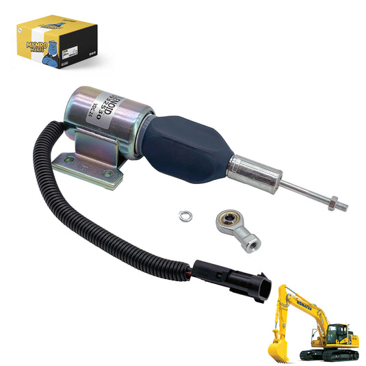 24V Engine Shutoff Solenoid 3932530 SA-4756-24 for Komatsu Excavator PC200-6 - Electrical Parts > Solenoid Valve > Shut Off Solenoid from MyMROmarts