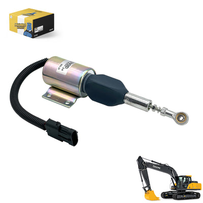 24V Fuel Shutdown Solenoid Valve RE502474 SA-4257-24 502474 SA425724 for John Deere Excavator 120 160LC 200LC 230LC 230LCR 270LC - Electrical Parts > Solenoid Valve > Shut Off Solenoid from MyMROmarts