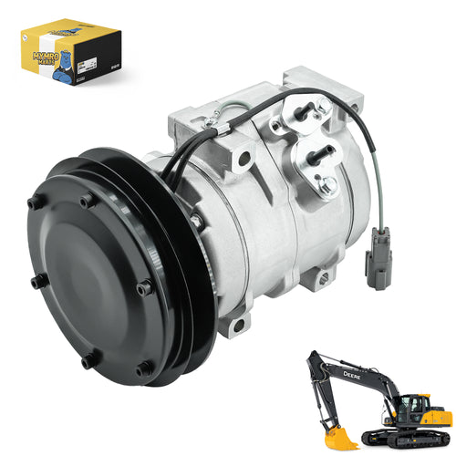 Air Conditioning Compressor 4436025 for John Deere Excavator 450CLC 600CLC 800C 450DLC 650DLC 850DLC from MyMROmarts
