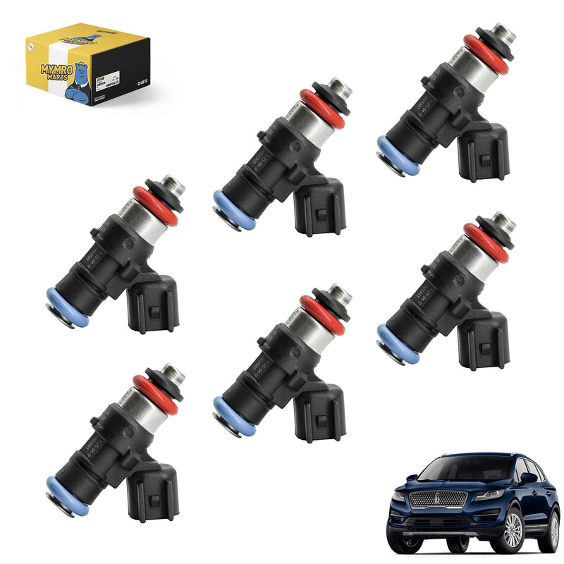 Cargue la imagen en el visor de la galería, 6PCS Fuel Injectors 0280158091 62399 7T4Z9F593B FJ1000 for Lincoln MKS MKT MKX MKZ V6 3.5L 2007-2012 - Engine Parts &gt; Fuel System &gt; Fuel Injector Nozzle from MyMROmarts
