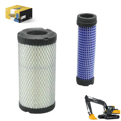 Air Filter Kit M113621 M123378 For John Deere Excavator 17G Loader 244 Grader 872G Tractor 4010 825I - Engine Maintenance Parts > Air Filter from MyMROmarts