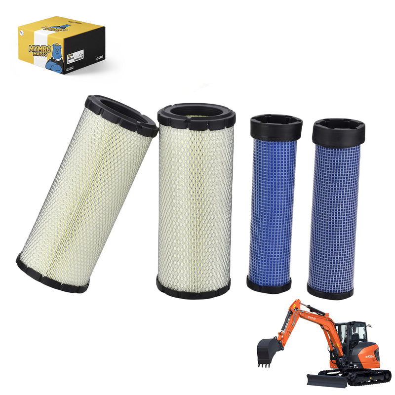Load image into Gallery viewer, 2PCS Air Filter R1401-42270 R1401-42280 for Kubota Excavator KX121-3 KX121-3S KX161-3 KX161-3S U45S U45ST U55-4 - Engine Maintenance Parts > Air Filter from MyMROmarts
