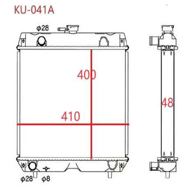 Load image into Gallery viewer, Radiator-Assembly-K7421-85210 尺寸图

