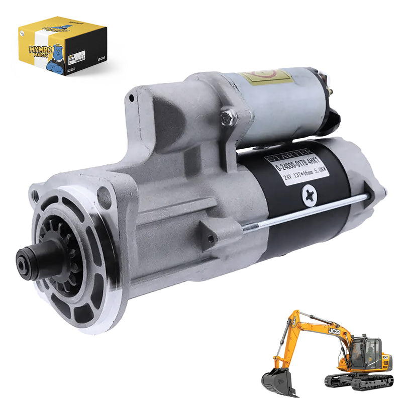 Load image into Gallery viewer, 24V Starter Motor 0-24000-0178 898054-0630 for JCB Excavator JS200 with Isuzu 4HK1 from MyMROmarts
