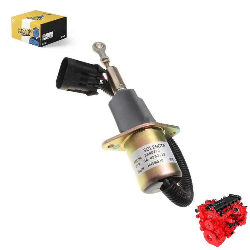 Load image into Gallery viewer, 12V Stop Solenoid SA-4932-12 3990772 For Cummins Engine from MyMROmarts
