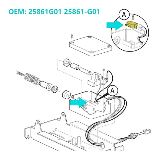 Accelerator Micro Switch 25861-G01 for EZGO Golf Cart Car Electric Gas 1994-Up from MyMROmarts