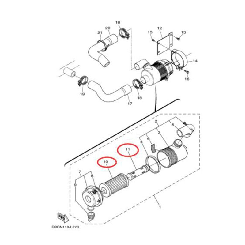 Lataa kuva gallerian katseluohjelmaan Air Filter YF6-C0609-94-10 YF3-27215-82-42 for Yamaha Generator EDL7000SE EDL11000SE EDL11000SD EDL7000SDE - Engine Maintenance Parts > Air Filter from MyMROmarts
