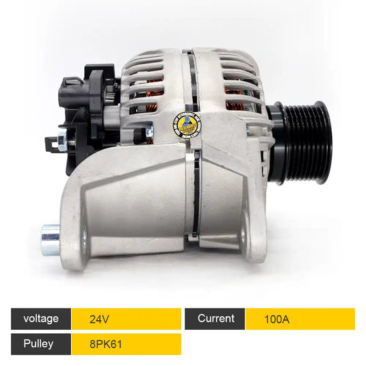 Alternator 0124555009 0124555017 0124555020 0986046290 4629 11170134 11170321 20409228 20849349 20849350 for VOLVO D4D D12D for VOLVO EC360 - Electrical Parts > Alternator from MyMROmarts