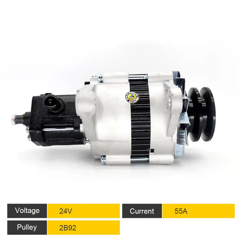 Afbeelding laden in Galerijviewer, Alternator 02142-4025 27050-1140 for ISUZU 6BG1 for HYUNDAI 400 EH300 - Electrical Parts &gt; Alternator from MyMROmarts
