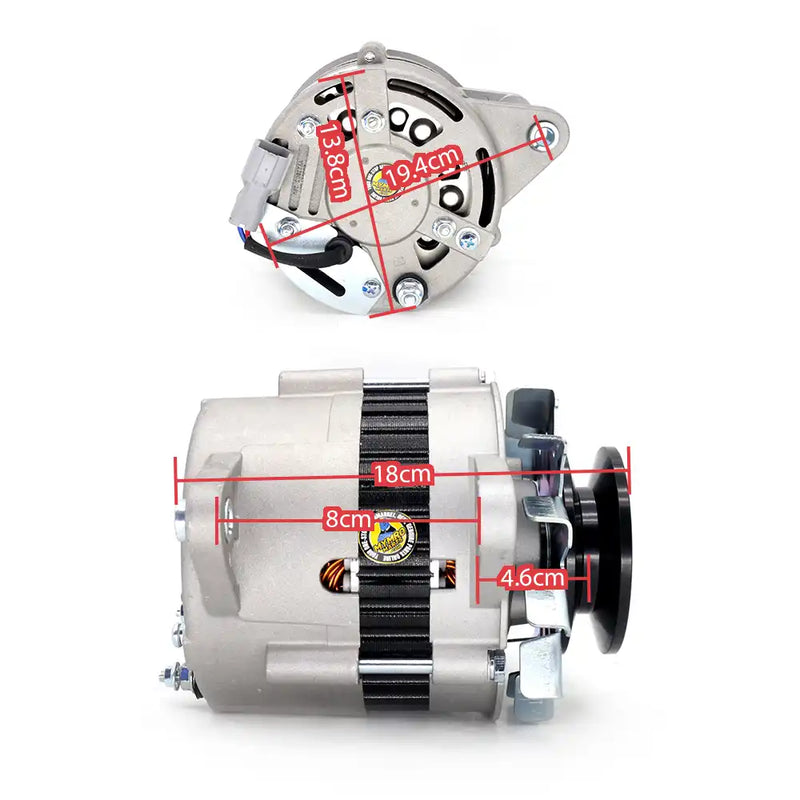 Afbeelding laden in Galerijviewer, Alternator 0330006540 0330006541 0330006542 0330006544 01333003 8970222110 8970222111 8970222112 LRA2520 LRA02520 for ISUZU 4BD1T for KOBELCO SK120 for HITACHI EX120 for SUMITOMO SH120 - Electrical Parts &gt; Alternator from MyMROmarts
