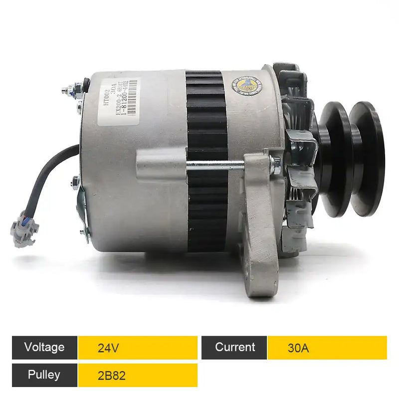 Afbeelding laden in Galerijviewer, Alternator 1-81200365-0 24V For Hitachi Excavator EX200-2 Isuzu Engine 6BD1 from MyMROmarts
