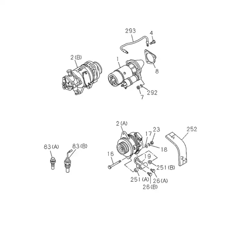 Afbeelding laden in Galerijviewer, Alternator 1-81200365-0 28V For Hitachi Excavator EX200-2 Isuzu Engine 6BD1 from MyMROmarts
